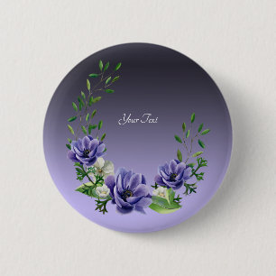 Botón de Flores Moradas Acuarela