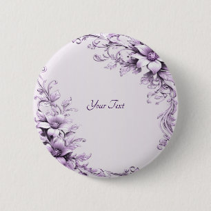 Botón de flores moradas elegantes
