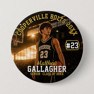 Botón de foto de baloncesto personalizado