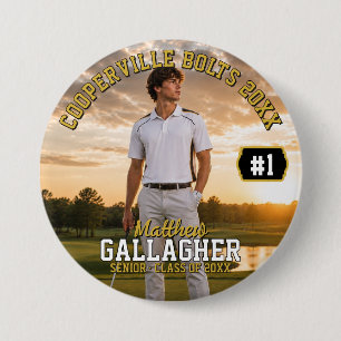 Botón de foto de golf personalizado