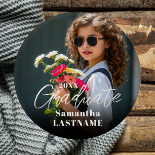 Botón de foto de graduación para senior