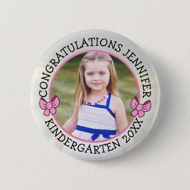 Botón de foto de graduado de jardín de infantes pe (Anverso)