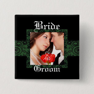 botón de foto de novia y de Groom