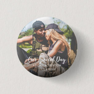 botón de foto del Día de boda personalizado