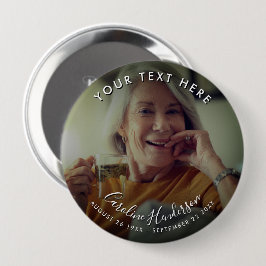 botón de foto del personalizado Textos Funeral/Hom