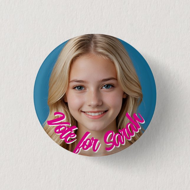 Botón de Foto Personalizado con Pin – Insignia de  (Anverso)