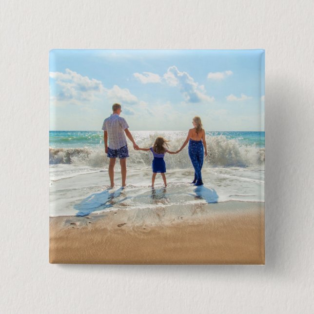 Botón de foto personalizado con tus fotos favorita (Anverso)