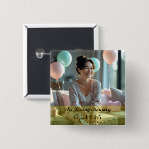 Botón de Foto Personalizado de 2 Pulgas Cuadrado E