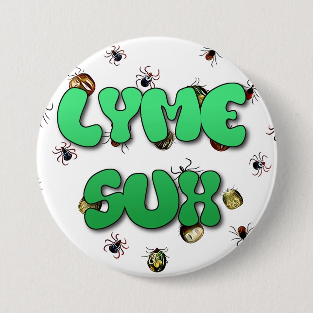 Botón de Garrapatas de la Enfermedad de Lyme Apest (Anverso)