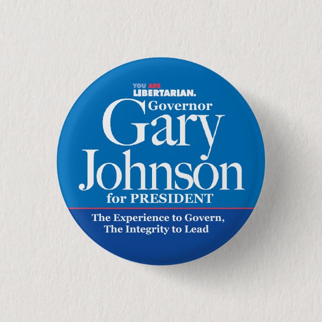 Botón de Gary Johnson (Anverso)