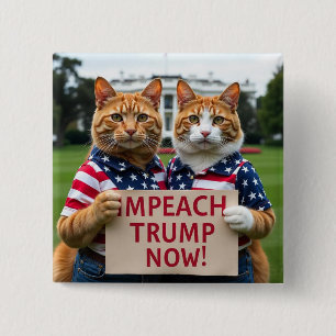 Botón de gato Impetar Trump Now
