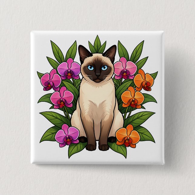 botón de gato siamés orquídea (Anverso)