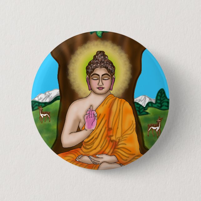 Botón de Gautam Buddha (Anverso)