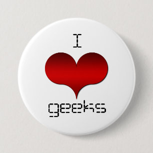 Botón de Geeks I Love (Heart)