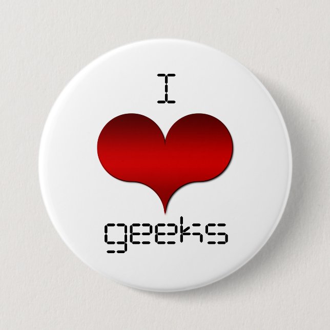 Botón de Geeks I Love (Heart) (Anverso)