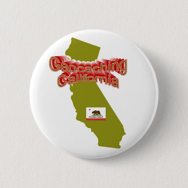 Botón de Geocaching California (Anverso)