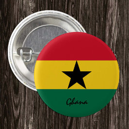 Botón de Ghana, moda patriótica de la bandera ghan