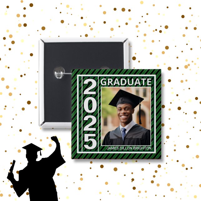 Botón de graduación de foto verde (Subido por el creador)