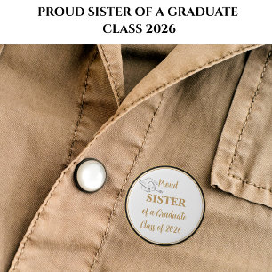 Botón de graduación - Hermana ORGULLOSA del gradua