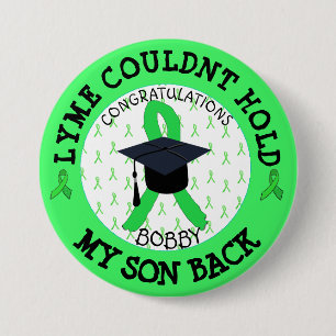 Botón de graduación orgulloso de Lyme