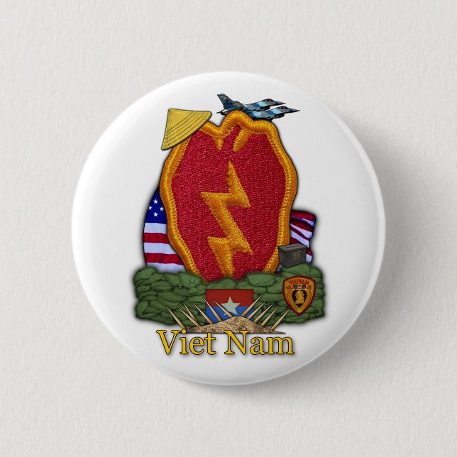 Botón de guerra Vietnam, división de infantería nú (Anverso)