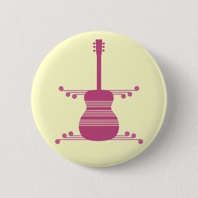 Botón de guitarra retro, magenta (Anverso)