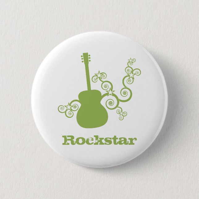 Botón de guitarra Rockstar, LimeGreen2 (Anverso)