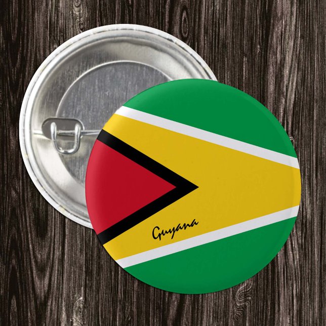Botón de Guyana, moda patriótica de la bandera de  (Subido por el creador)