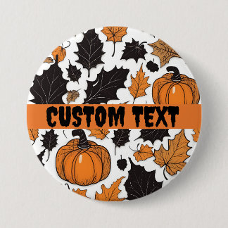 Botón de Halloween con nombre personalizado, hoja 