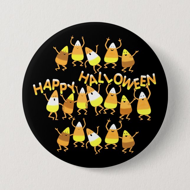 Botón de Halloween de las pastillas de caramelo (Anverso)