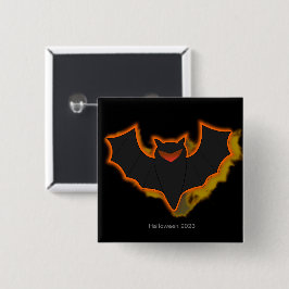 Botón de Halloween de Murciélago Espeluznante | Te