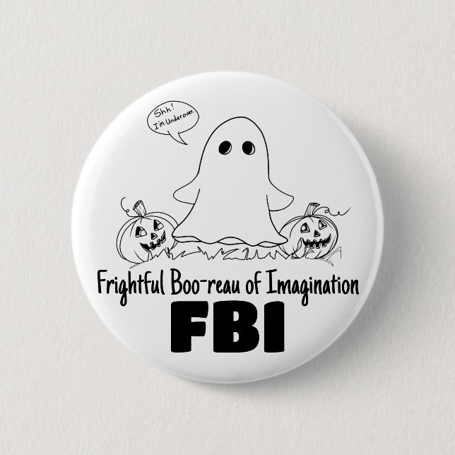 botón de Halloween del burro encubierto del FBI (Anverso)