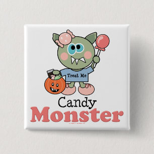 Botón de Halloween del monstruo del caramelo