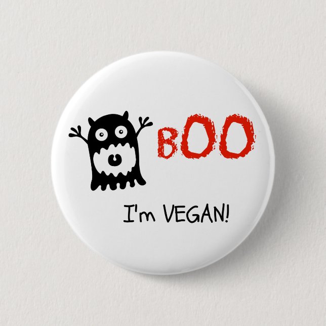Botón de Halloween del vegano (Anverso)