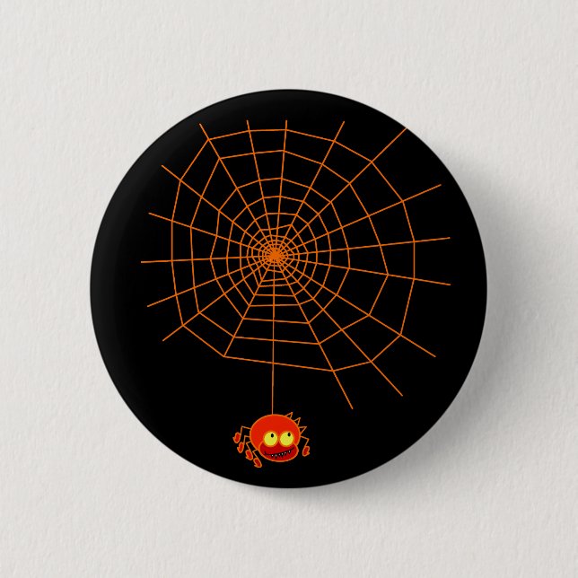 Botón de Halloween del Web de araña (Anverso)