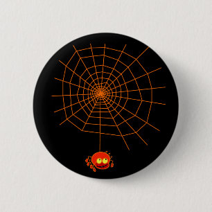 Botón de Halloween del Web de araña