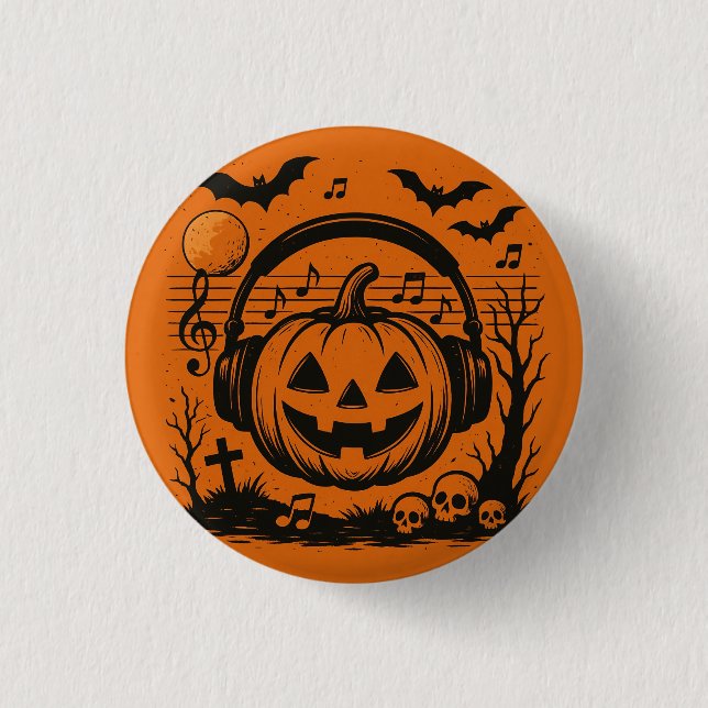 Botón de Halloween para escuchar música (Anverso)