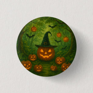 Botón de Halloween que coincide con la naturaleza
