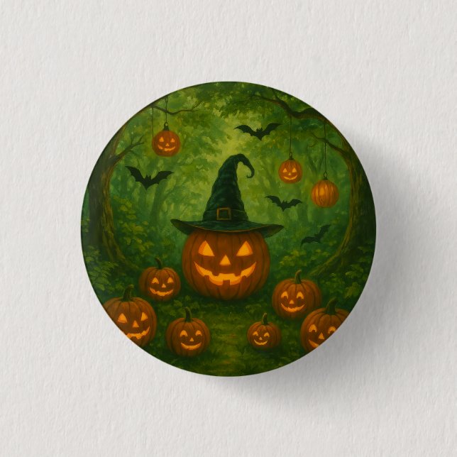 Botón de Halloween que coincide con la naturaleza (Anverso)