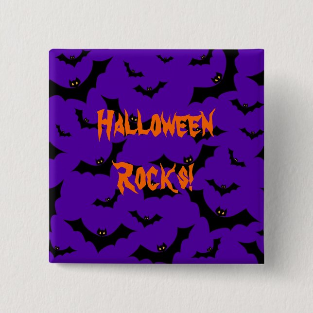 Botón de Halloween - rocas de Halloween de los (Anverso)