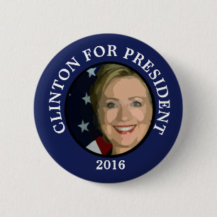 botón de Hilary Clinton para presidente 2016