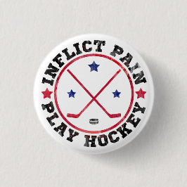 Botón de hockey de juego de dolor
