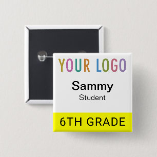 Botón de Identificación de Estudiante con Logotipo