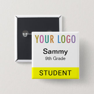 Botón de Identificación de Estudiante con Logotipo