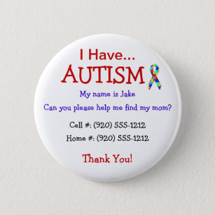 Botón de identificación o clavija de autismo del n