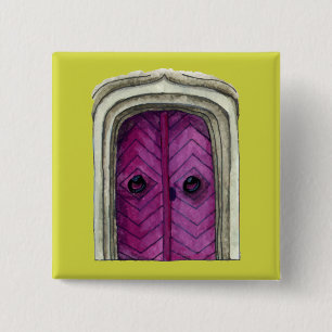 Botón de Ilustracion de puerta colorida