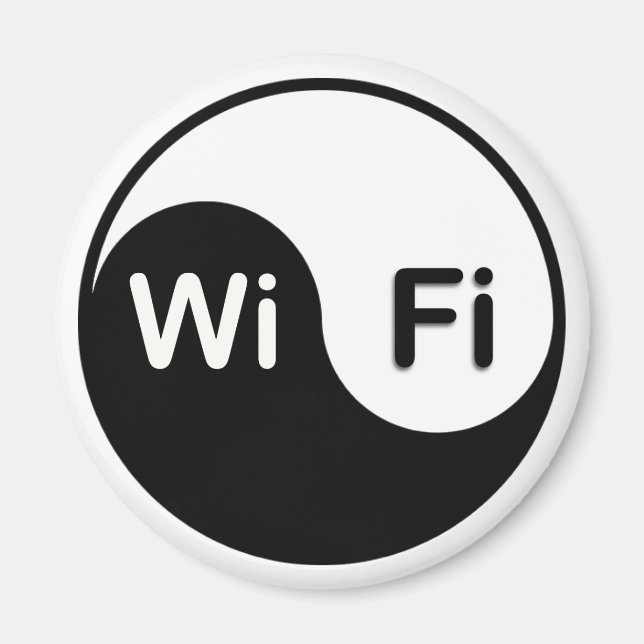 botón de imán wi-fi Yin Yang (Frente)