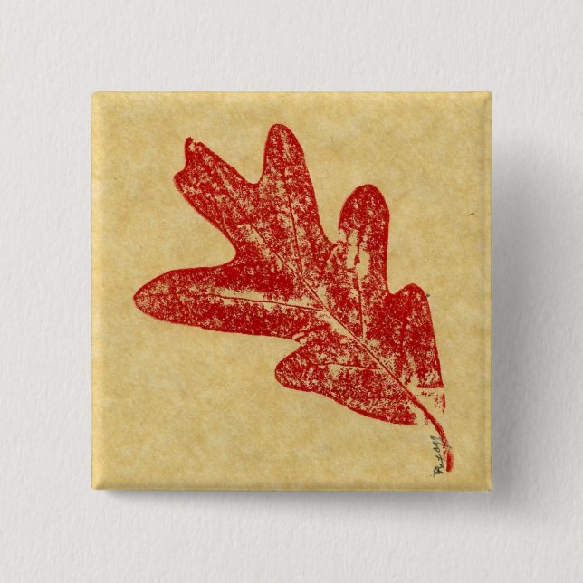 Botón de impresión de la naturaleza de la hoja (Anverso)