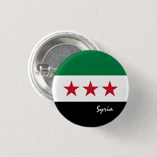 Botón de independencia de Siria, bandera patriótic