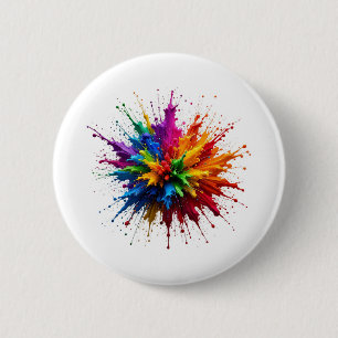Botón de insignia de arte abstracto de salpicadura